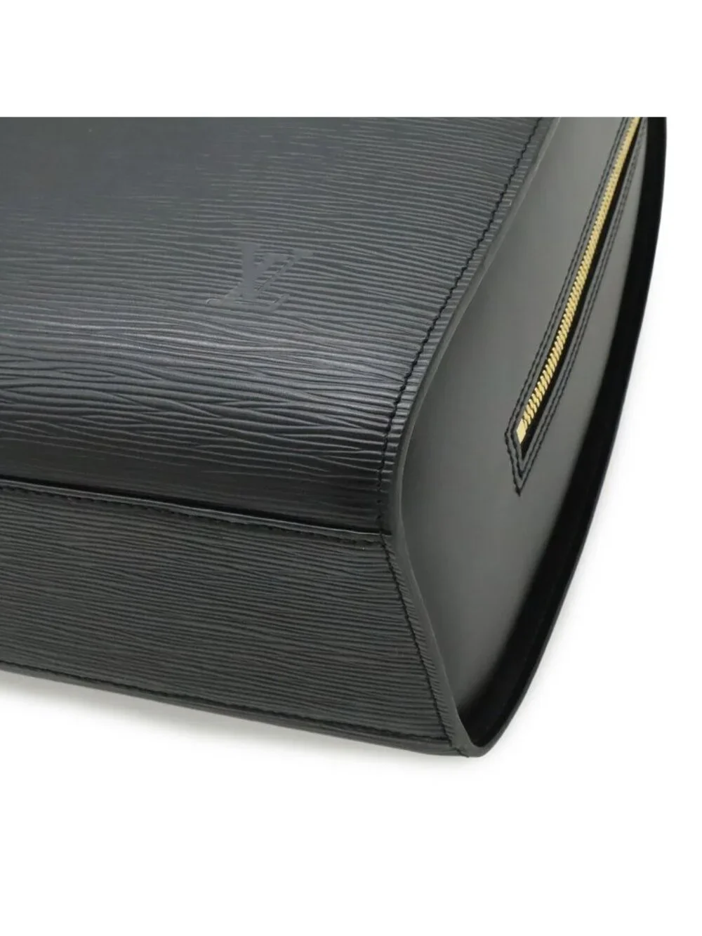 Louis Vuitton Epi Sorbonne Document Purse Business Handbag Noir Black Gold